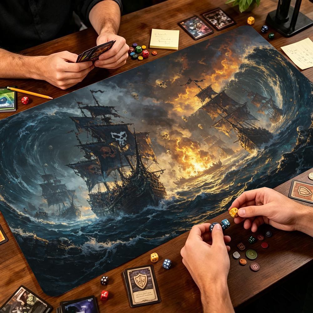 판타지 해적선 확장 게임 매트, 미끄럼 방지 고무 바닥 - Board Game Pirates 리뷰 및 가격