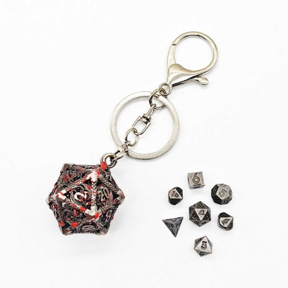 1세트, 20면체 속이 빈 금속 주사위 키링, TRPG - Board Game Io 리뷰 및 가격