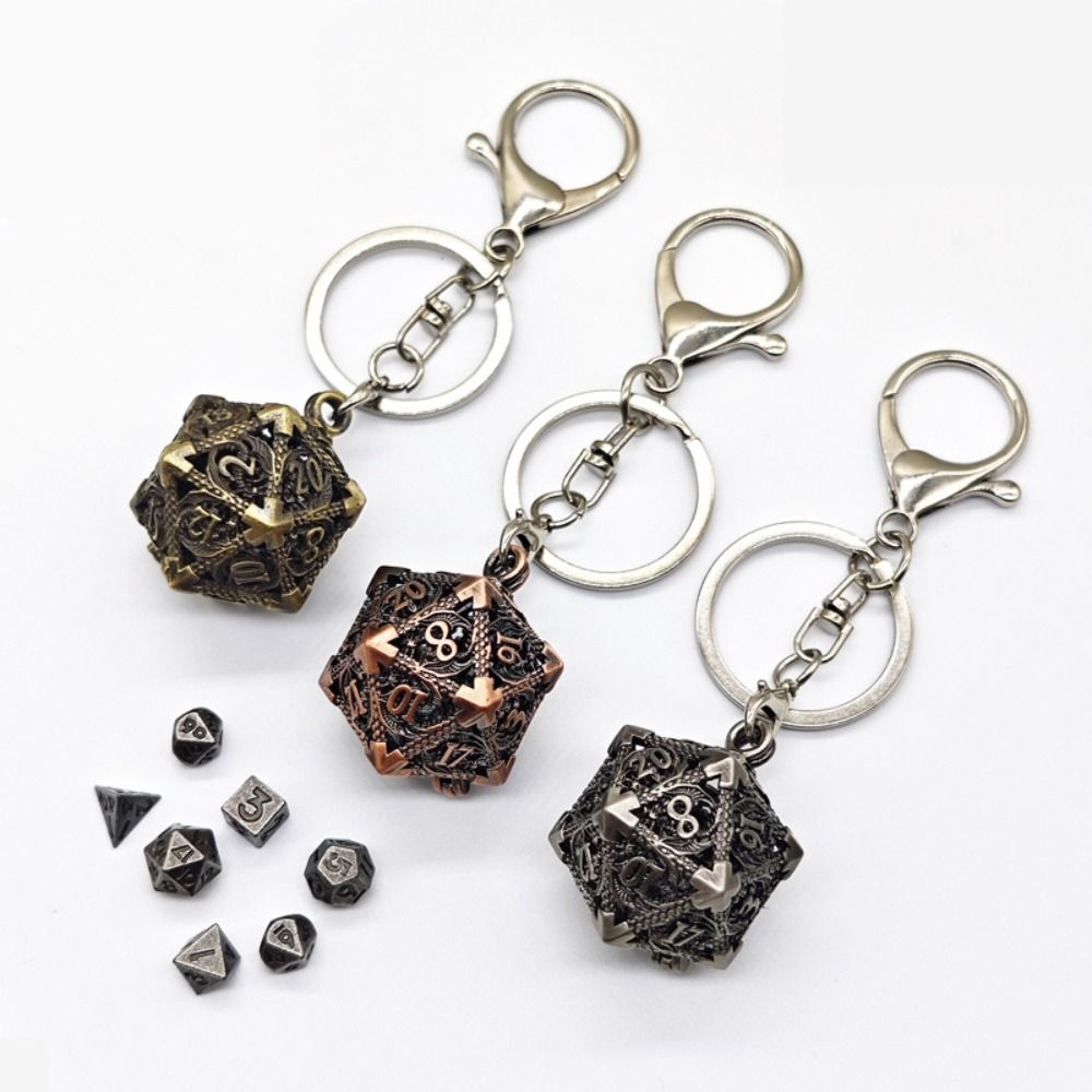 1세트, 20면체 속이 빈 금속 주사위 키링, TRPG - Board Game Io 리뷰 및 가격