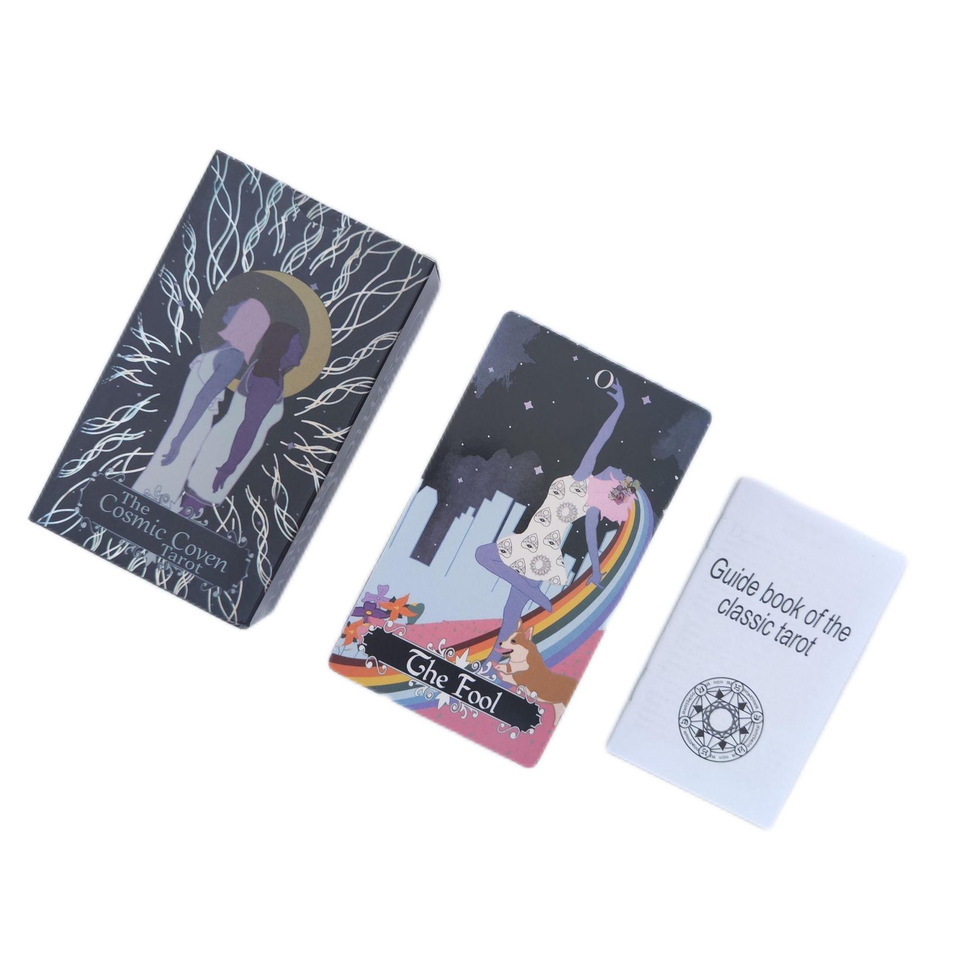 Cosmic Coven 타로 카드, 영어로 78 카드  - Board Game Instruction 리뷰 및 가격