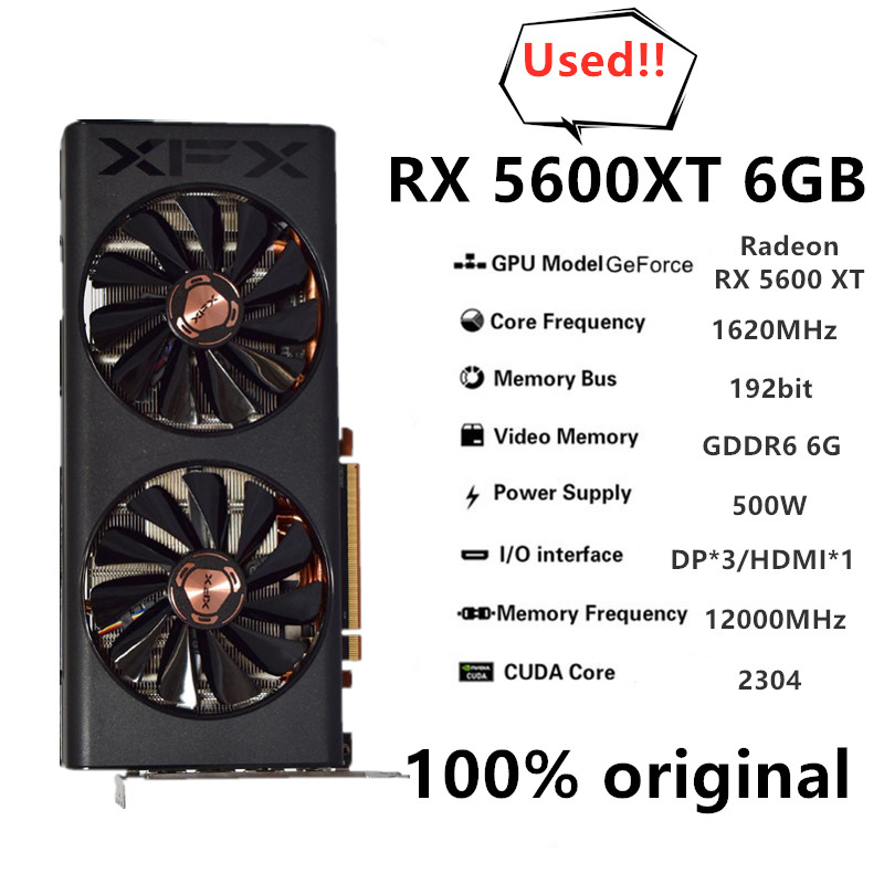 XFX 오리지널 RX 5600XT 6G 게임 그래픽 카 - Board Game Vr 리뷰 및 가격