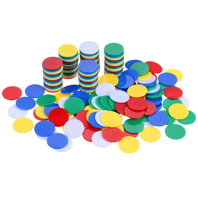 100/300개 플라스틱 칩 DIY 토큰 컬러 투명 보 - Board Game Economy 리뷰 및 가격